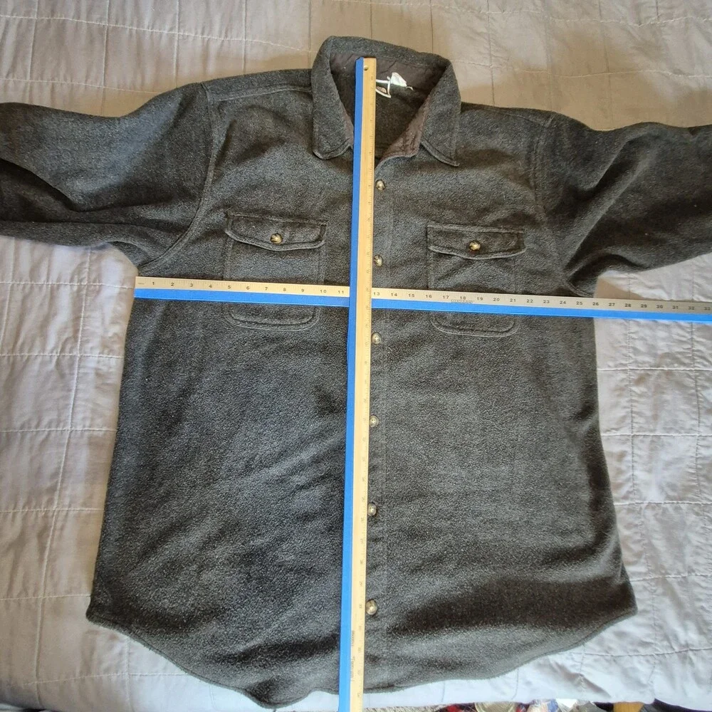 North Face Shirt Jacket Mens XL Gray Fleece Button Up Outdoor Western Pockets